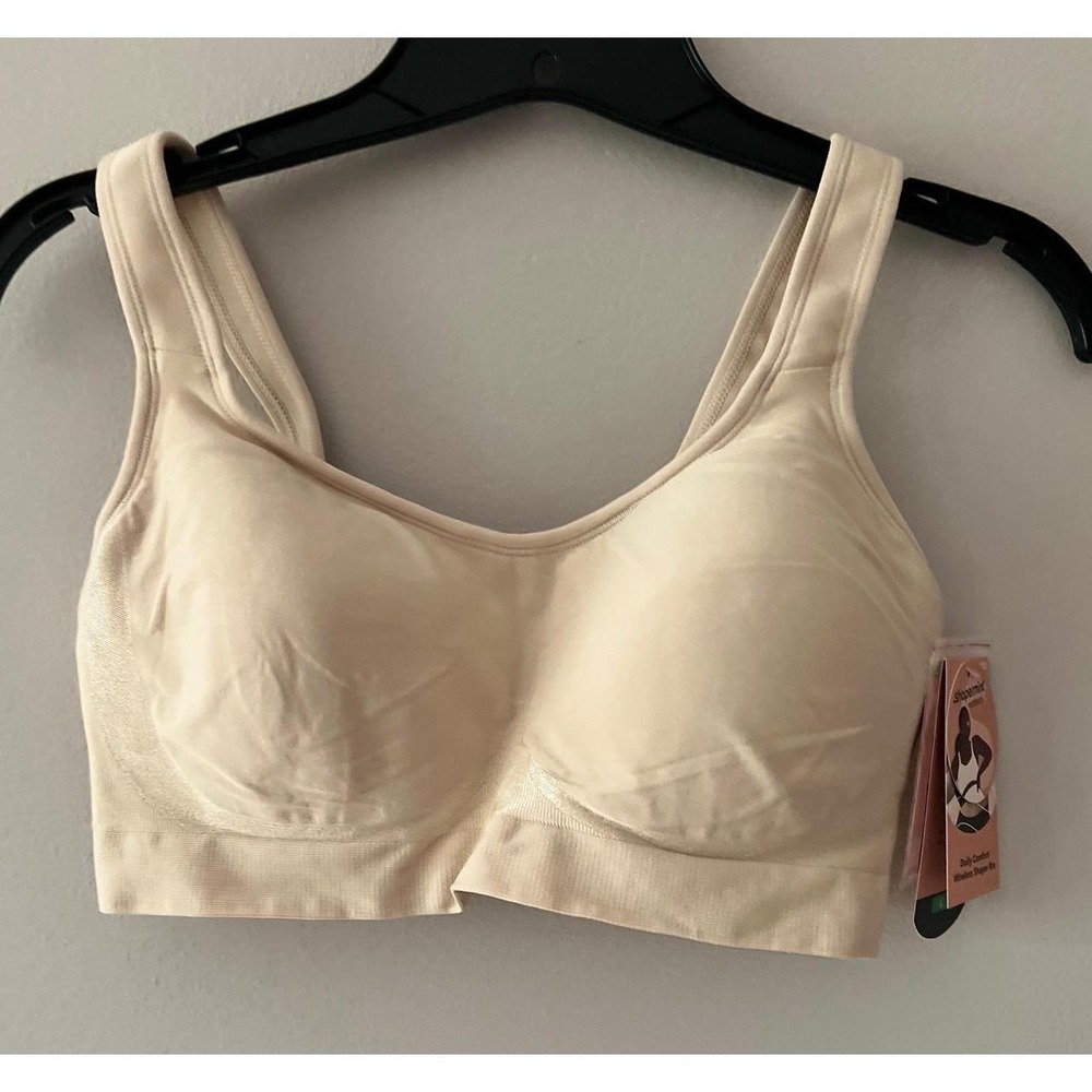 Shapermint Daily Comfort Wireless Shaper Bra Large Beige NWT